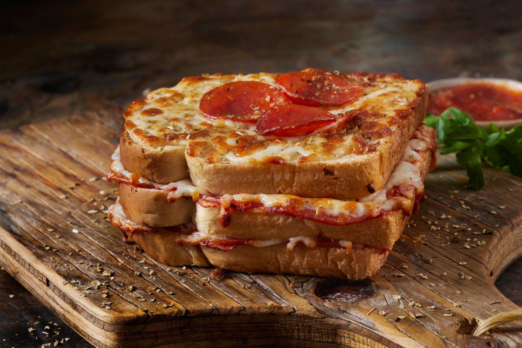 Pepperoni pizza toastie special