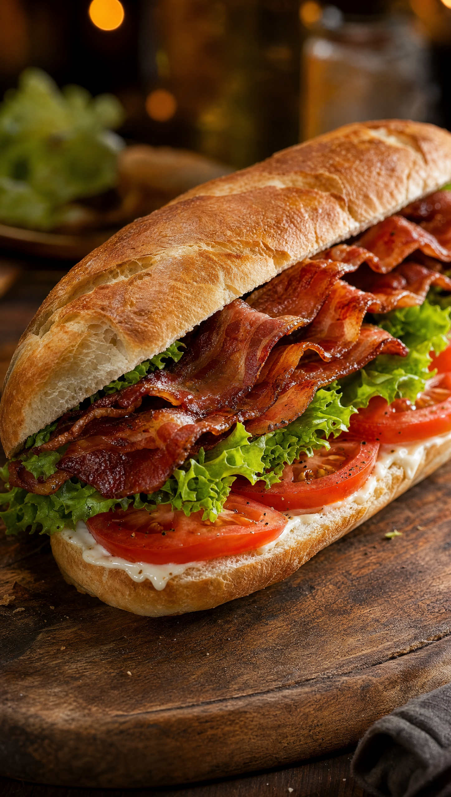 Fresh deli sandwich ready to serve